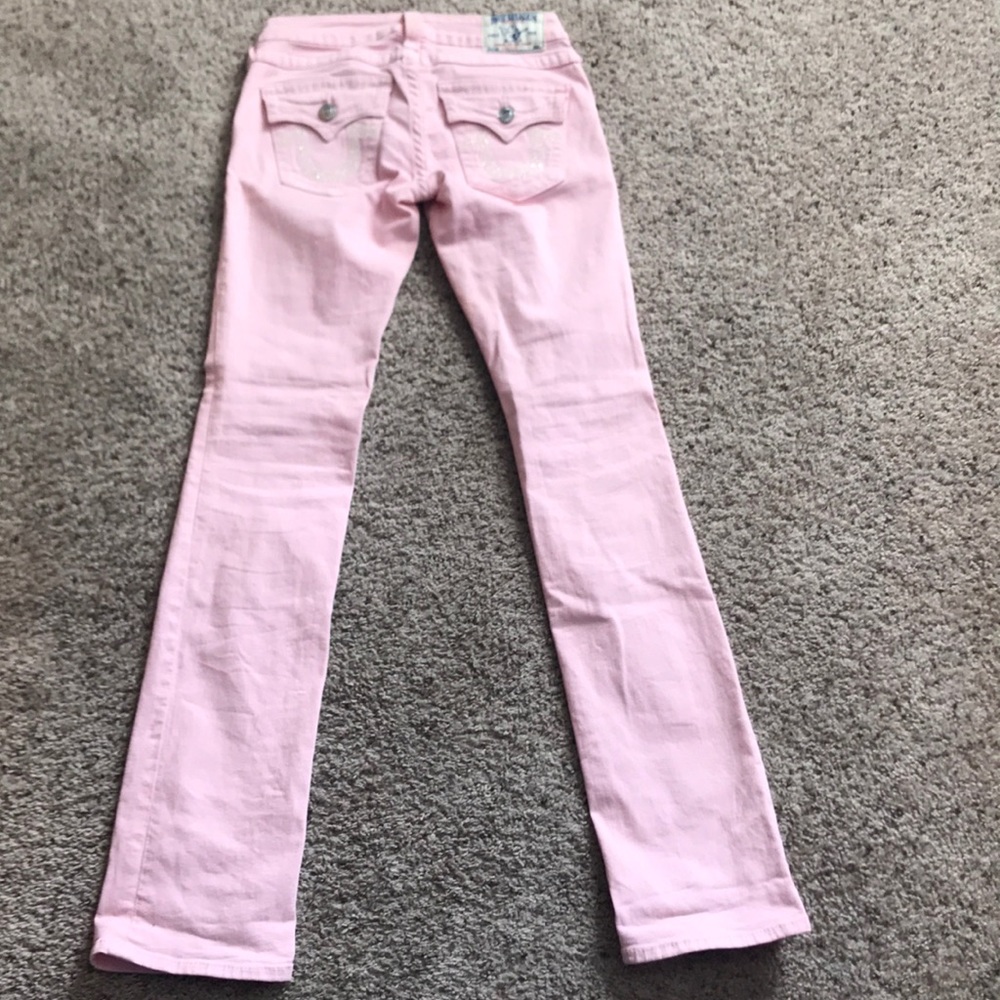 Pink true religion jeans size 26 like new